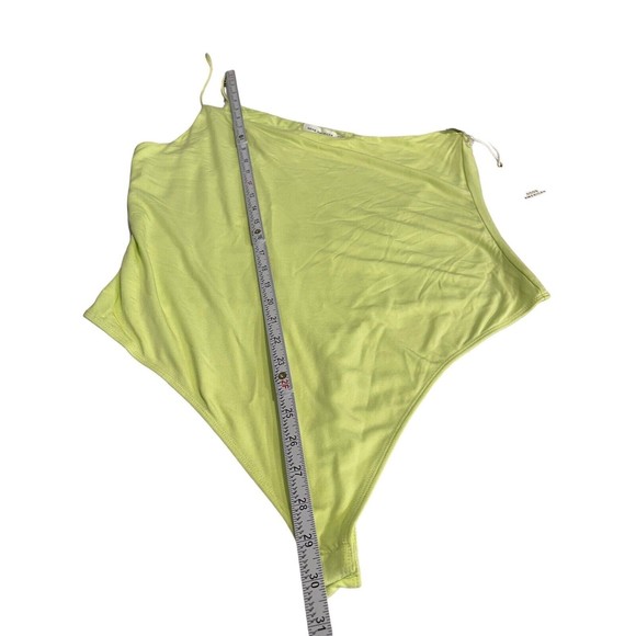 Good American Good Touch One Shoulder Bodysuit Size 6 Color Key Lime001 NWT - Picture 6 of 11